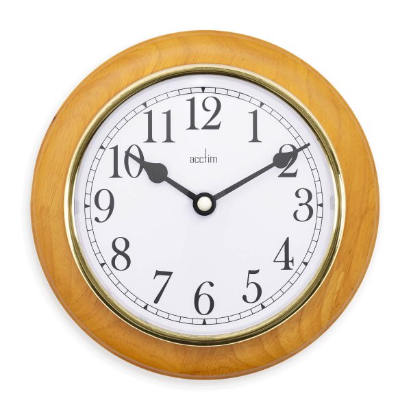 Acctim Maine Wall Clock Gold Bezel Cherry 20Cm