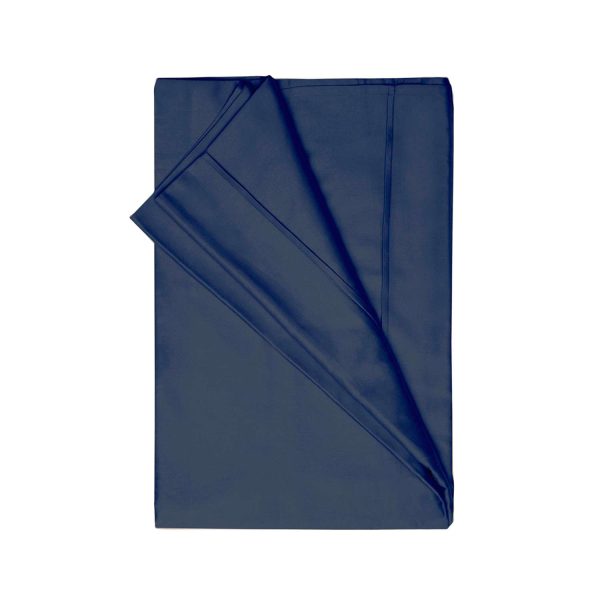 Egyptian Cotton Navy Double Flat Sheet