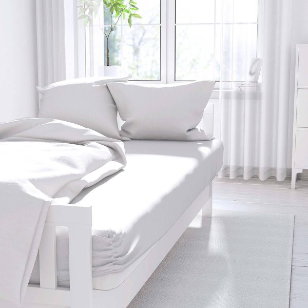 Egyptian Cotton White Small Double Fitted Sheet