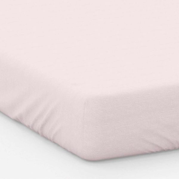 Egyptian Cotton Powder Pink Double Fitted Sheet