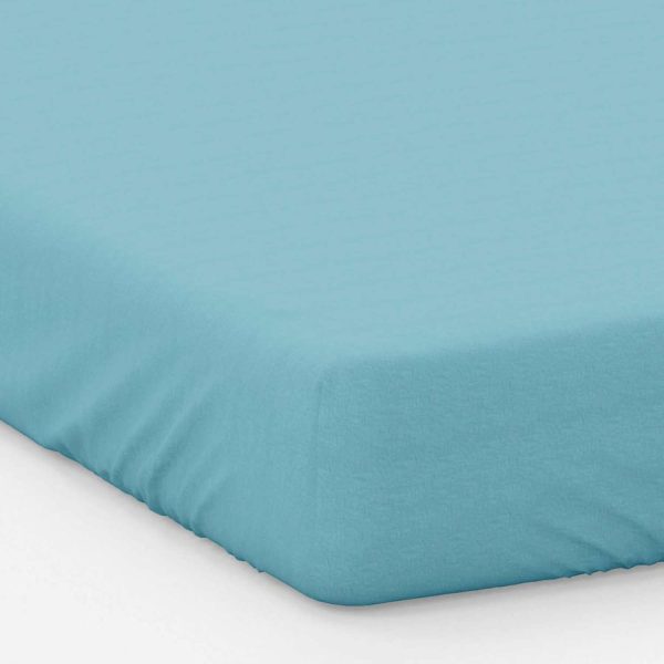 Teal King Plain Dye Fitted Sheet