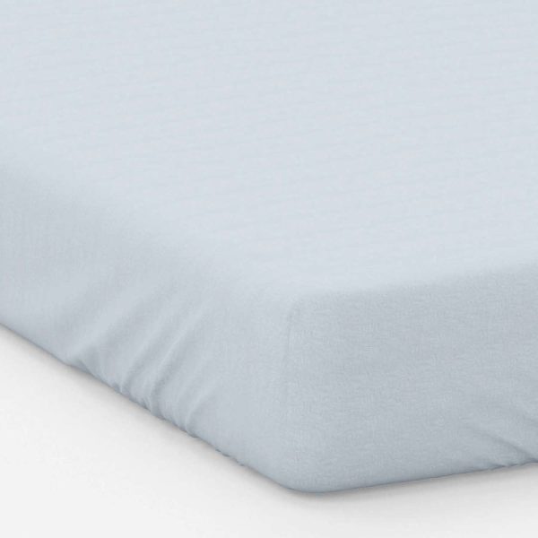 Duck Egg Small Double Plain Dye Fitted Sheet