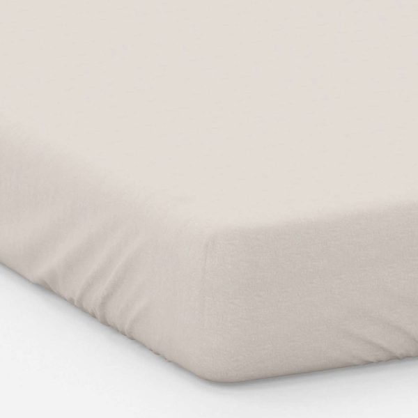 Ivory Small Double Plain Dye Fitted Sheet