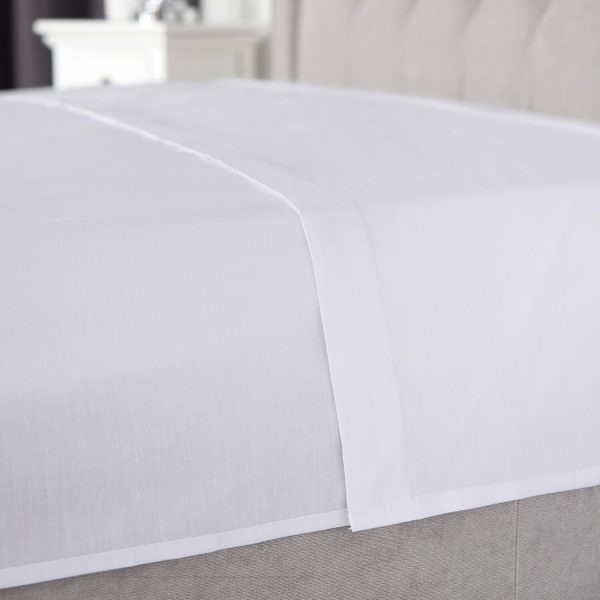 Bamboo Flat Sheet King S/King White