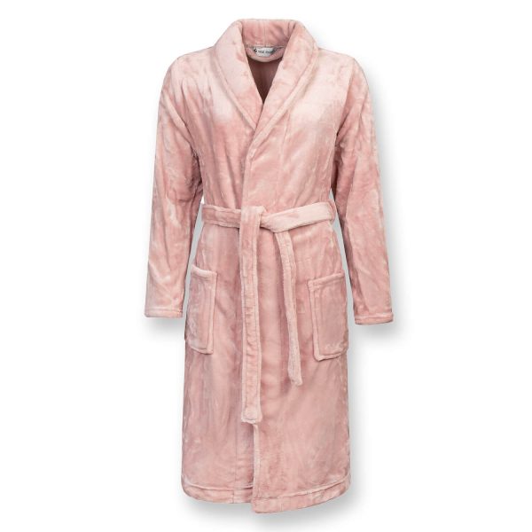 L Dusty Pink Ladies Heat Holders Dress Gown