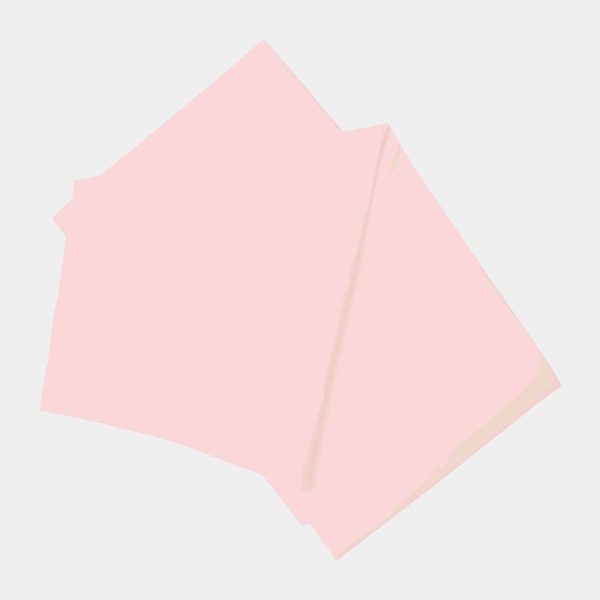 Brushed Cotton Powder Pink Double Flat Sheet