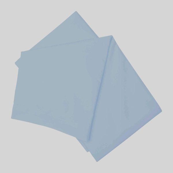 Brushed Cotton Blue Single Flat Sheet