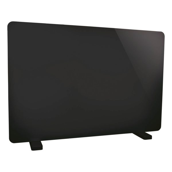 2Kw Smart Glass Panel Heater Black