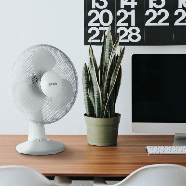 16 Inch Desk Fan White