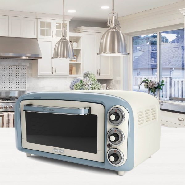 Vintage 18L Electric Mini Oven Blue