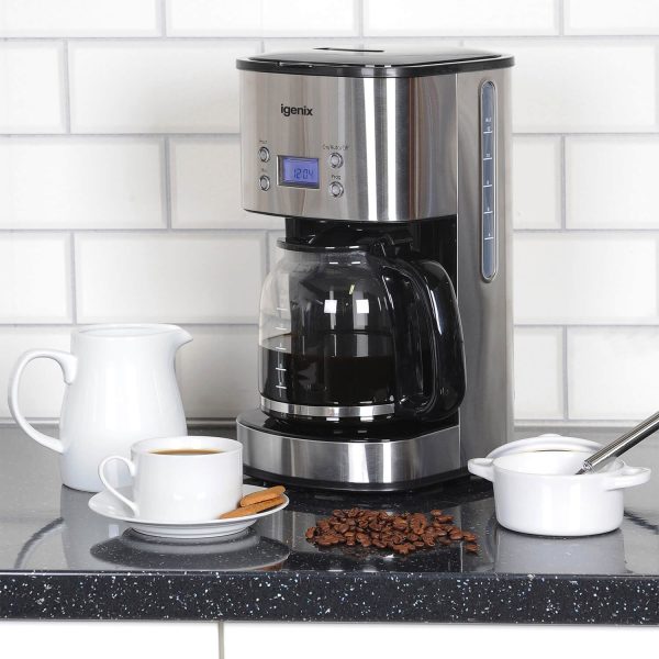 1.5 Litre Digital Coffee Maker Brushed Ss