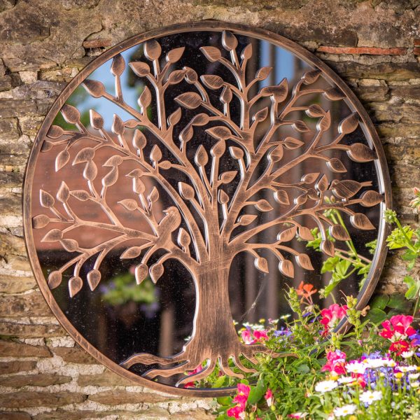 Tree Of Life Mirror Brushed Copper