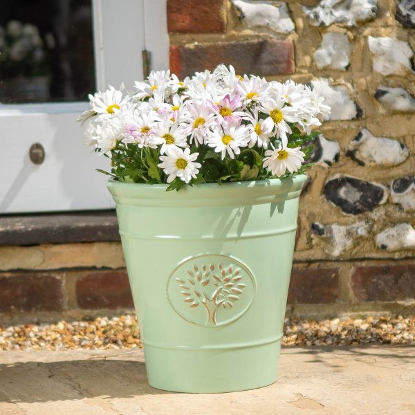 40Cm Green Blenheim Planter Set Of 2