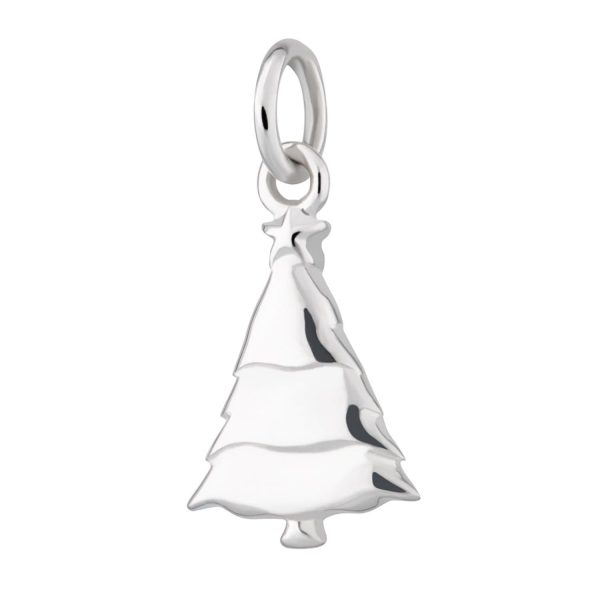 Silver Christmas Tree Charm