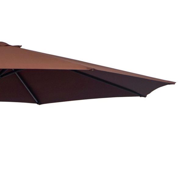 Outsunny Waterproof 3m Hanging Cantilever Umbrella: Adjustable Angle & UV Protection, Coffee Hue   Aosom UK - Image 9