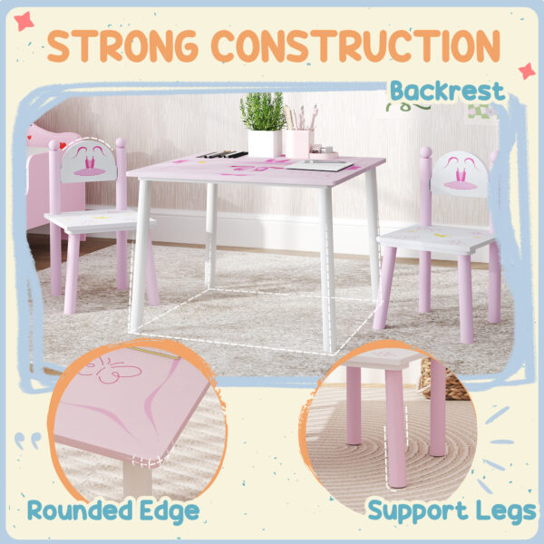 AIYAPLAY Princess Design Kids Table and Chairs Set for Activity, Art, Drawing, Toddler Table and Chairs Set for Playroom, Nursery - Image 6