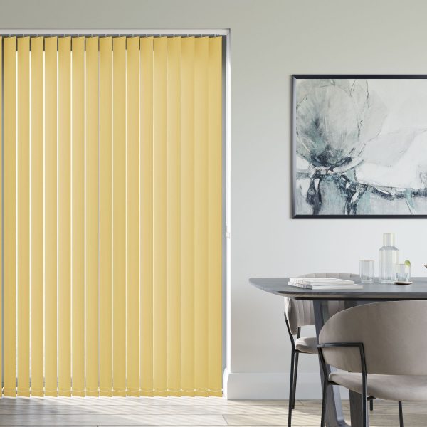 Amor Pastel Yellow Vertical Blind