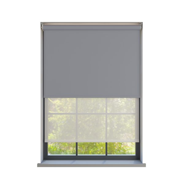 Amor Stormy Grey with Haze Pure Double Roller Blind