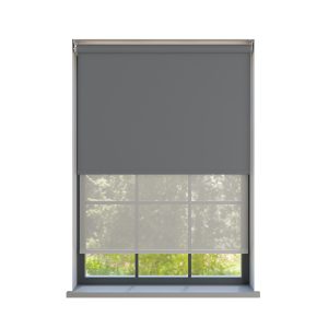 Amor Shark Grey with Haze Soft Grey Double Roller Blind