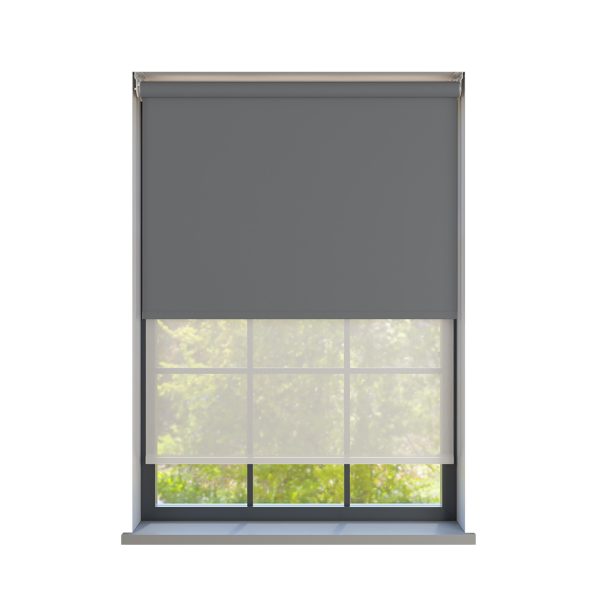 Amor Shark Grey with Haze Pure Double Roller Blind