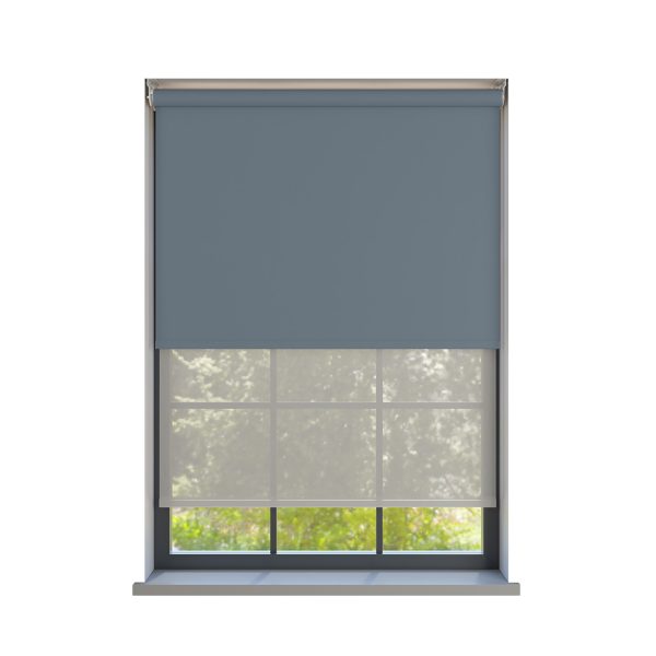 Amor Dolphin Grey with Haze Soft Grey Double Roller Blind