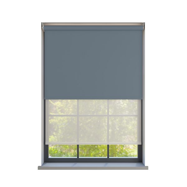 Amor Dolphin Grey with Haze Pure Double Roller Blind