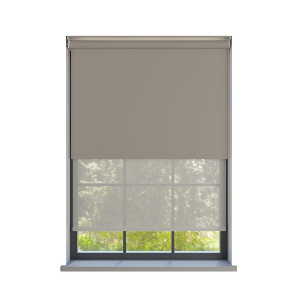 Amor Washed Pebble with Haze Soft Grey Double Roller Blind