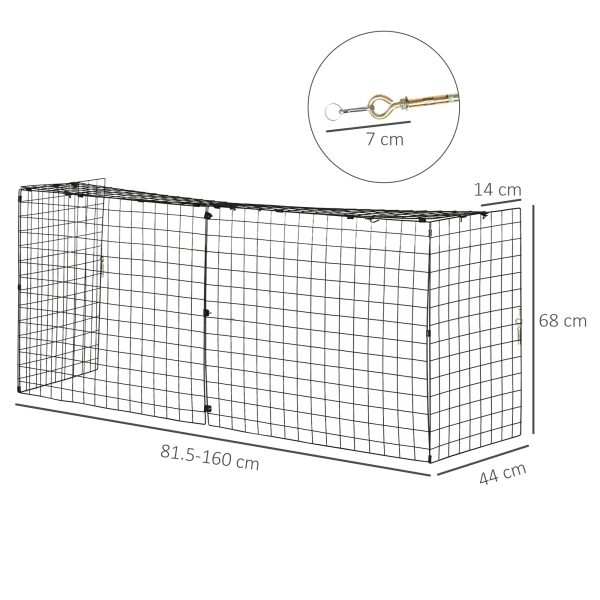 HOMCOM Extendable Safety Fireguard Extendable Fireguard Screen-Black - Image 3