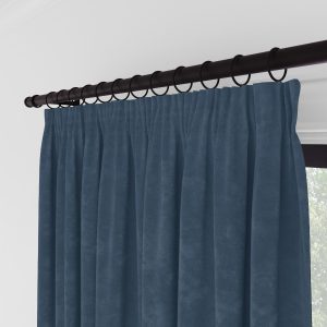 Faux Suede Denim Blue