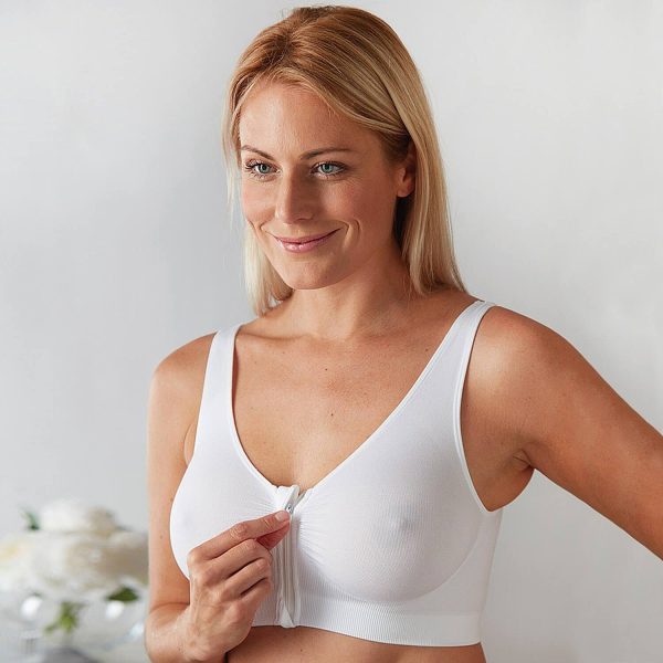 Zip Comfort Bras almond/white/black Size S