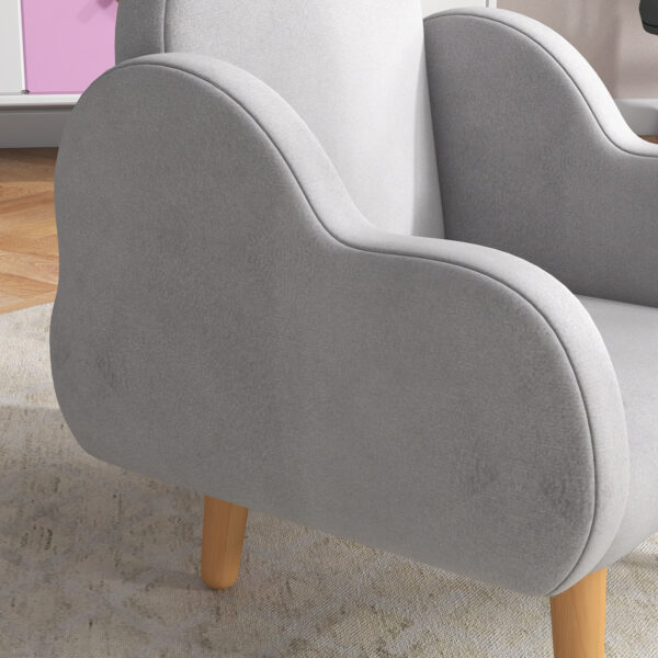 ZONEKIZ Cloud Shape Toddler Armchair, Ergonomically Designed Kids Chair, Children Playroom Mini Sofa for Relaxing, for Ages 1.5-5 Years   Aosom UK - Image 8