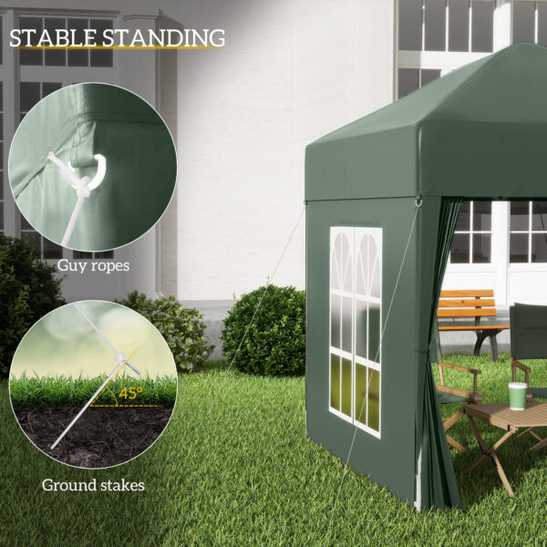 Outsunny Waterproof Pop Up Gazebo Canopy, size (2 x 2m)-Green   Aosom UK - Image 6