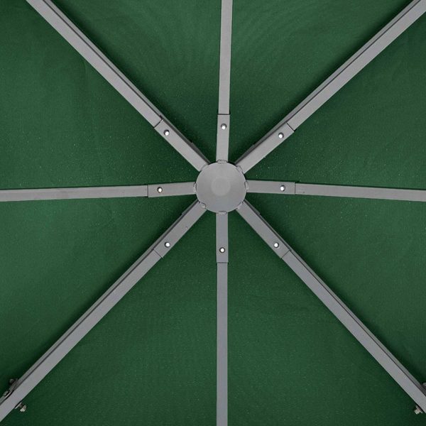 Outsunny 3 x 3 m Gazebo Top Cover Double Tier Canopy Replacement Pavilion Roof Dark Green - Image 8