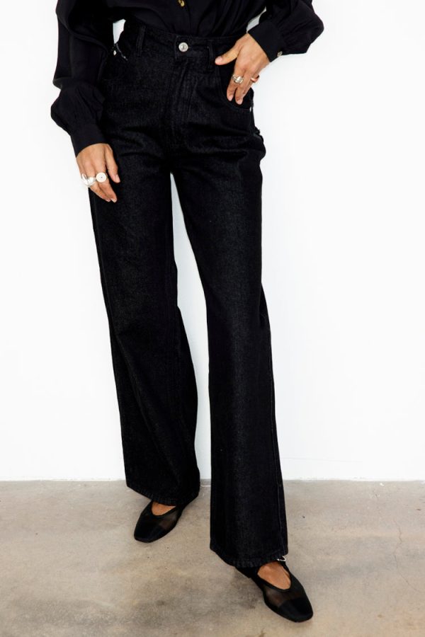 Women's Scallop Detail Jeans Pants in Black, Size 14, Viscose by Never Fully Dressed - Image 6