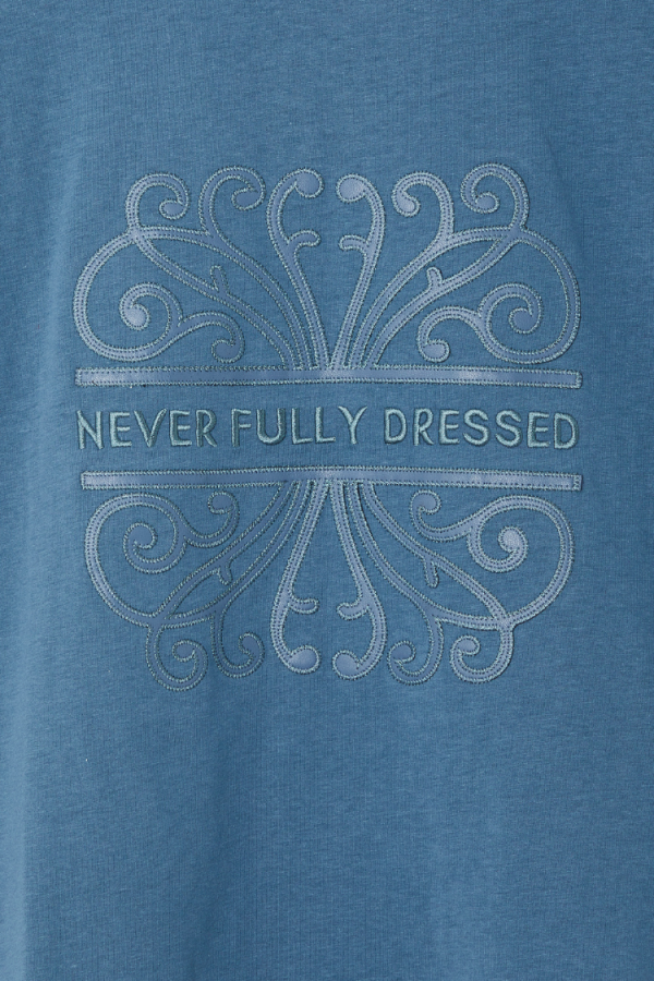 Women's Washed NFD T-Shirt in Blue, Size Small, 100% Cotton by Never Fully Dressed - Image 10