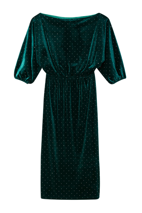 Women's Emerald Velvet Tilly Dress in Green, Size 12 by Never Fully Dressed - Image 9