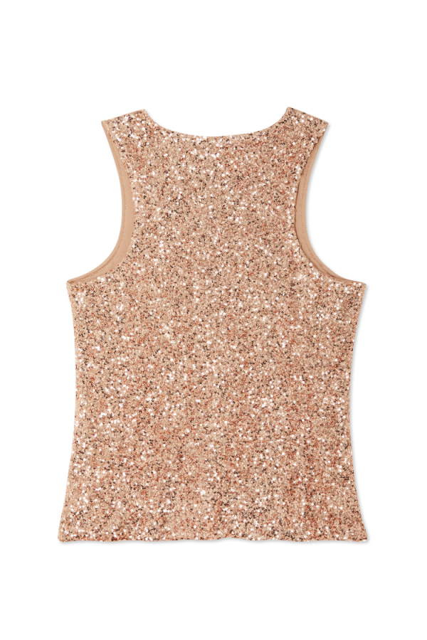 Women's Sequin Tank Top in Gold, Size 12 by Never Fully Dressed - Image 10