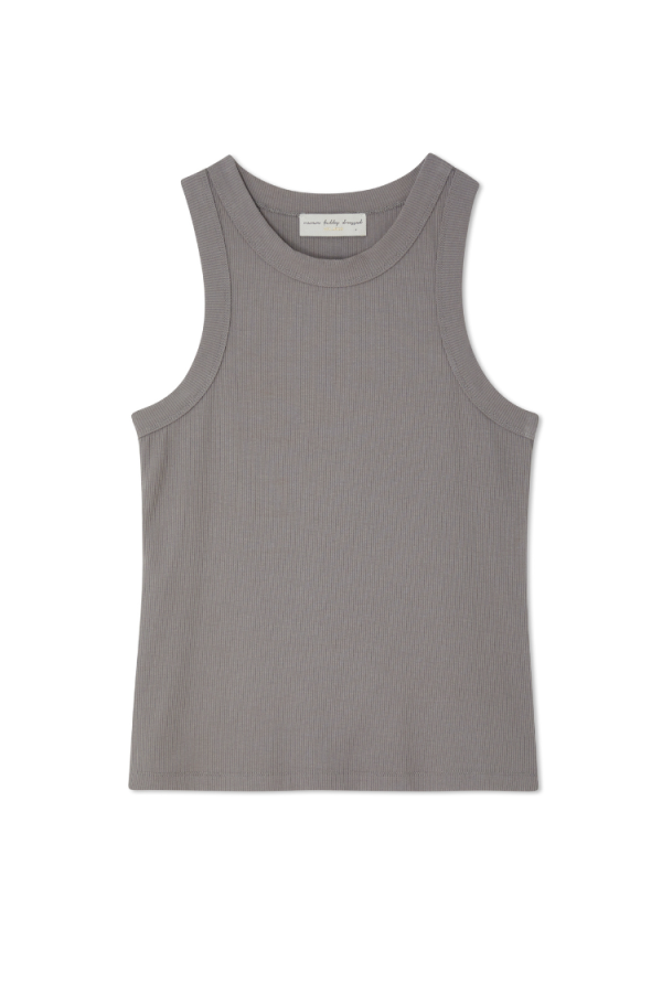 Women's Rib Tank Top in Grey, Size 2XL, Viscose by Never Fully Dressed - Image 11