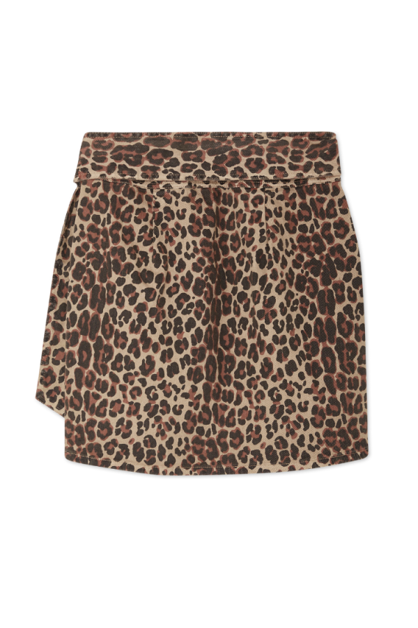 Women's Leopard Lucia Mini Denim Jaspre Skirt in Brown, Size XS, Cotton/Elastane by Never Fully Dressed - Image 10