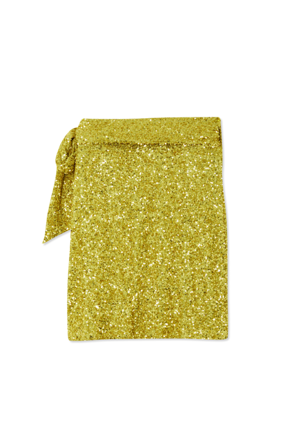 Women's Sequin Mini Jaspre Skirt in Lime, Size 28 by Never Fully Dressed - Image 9