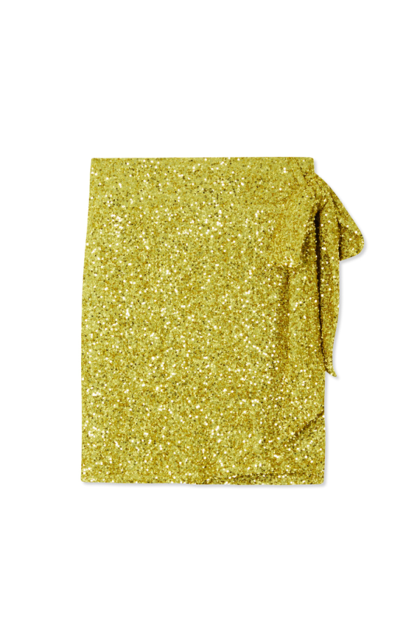 Women's Sequin Mini Jaspre Skirt in Lime, Size 28 by Never Fully Dressed - Image 8