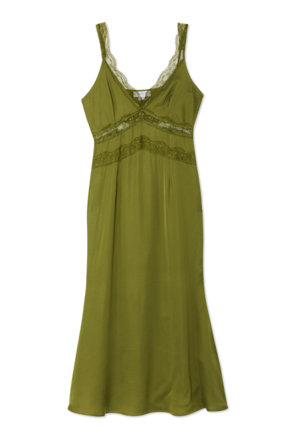 Women's Olive Gianna Dress in Khaki, Size 12, 100% Viscose by Never Fully Dressed - Image 11