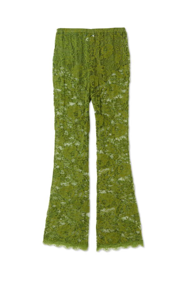 Women's Olive Lace Diva Trousers in Khaki, Size 16 by Never Fully Dressed - Image 6