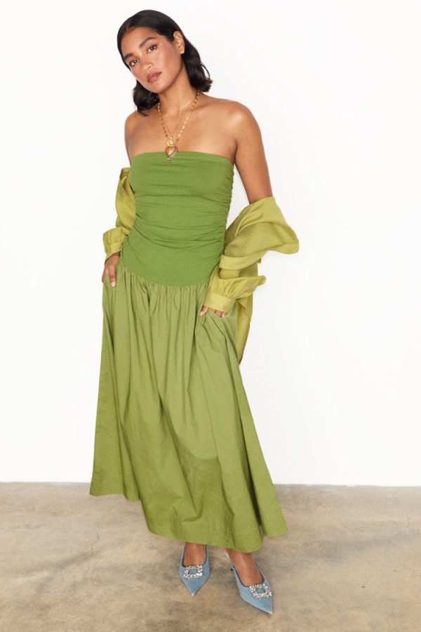 Women's Olive Lola Mid-axi Dress in Green, Size 16, 100% Cotton by Never Fully Dressed - Image 10