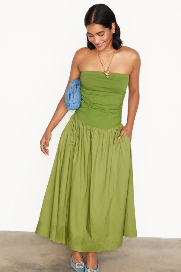 Women's Olive Lola Mid-axi Dress in Green, Size 16, 100% Cotton by Never Fully Dressed - Image 2