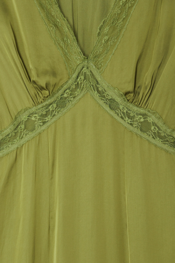 Women's Olive Lace May Dress in Khaki, Size 8, 100% Viscose by Never Fully Dressed - Image 10