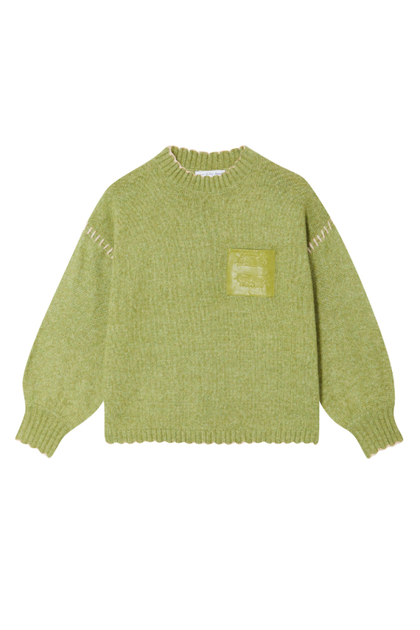 Women's Olive Virgo Jumper in Green, Size XL by Never Fully Dressed - Image 7