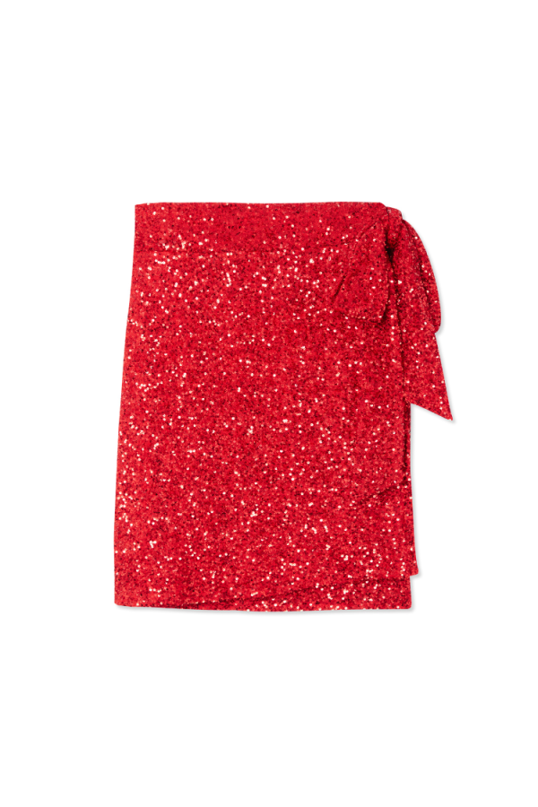 Women's Sequin Mini Jaspre Skirt Petite in Red, Size 8 by Never Fully Dressed - Image 10