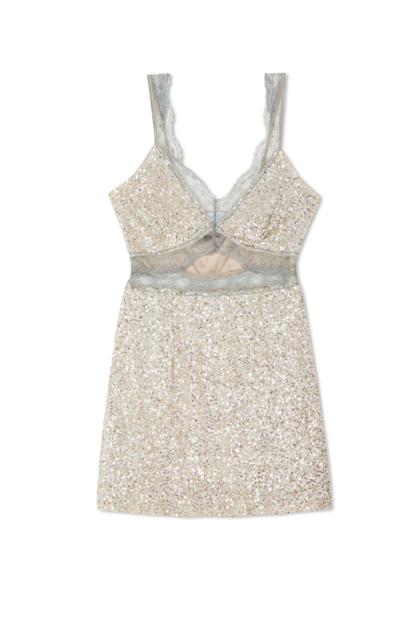 Women's Sequin Mini Mimi Dress in Silver, Size 6 by Never Fully Dressed - Image 11