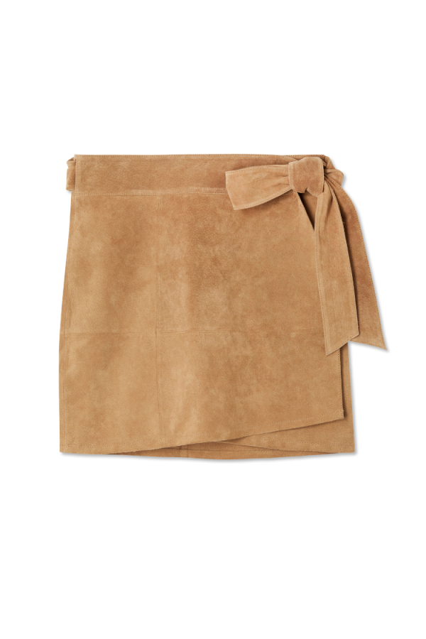 Women's Suede Mini Jaspre Skirt in Brown, Size 12 by Never Fully Dressed - Image 10